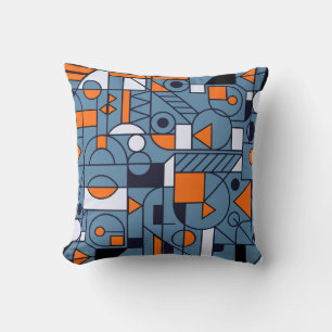 Minimalistische Geometrie: Retro-Abstraktes Poster Kissen