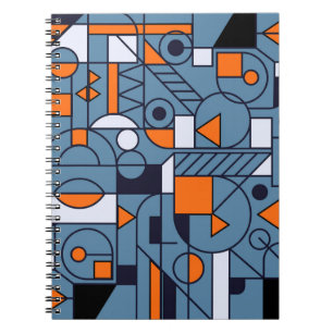 Minimalistische Geometrie: Retro-Abstraktes Poster Notizblock