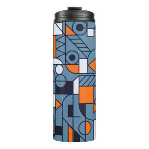 Minimalistische Geometrie: Retro-Abstraktes Poster Thermosbecher