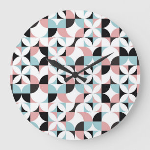 Minimalistische Geometrie, skandinavisches Kunstwe Große Wanduhr