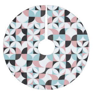 Minimalistische Geometrie, skandinavisches Kunstwe Polyester Weihnachtsbaumdecke