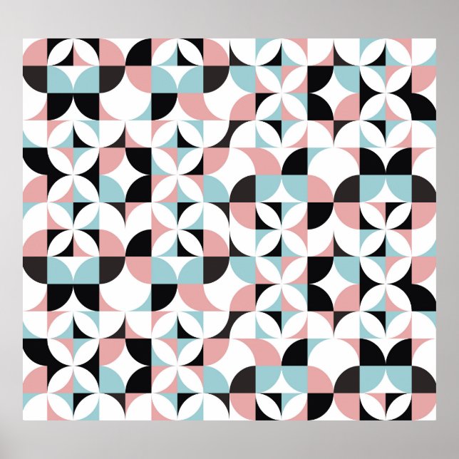 Minimalistische Geometrie, skandinavisches Kunstwe Poster (Vorne)