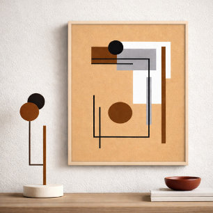 Minimalistische geometrische Balance in neutralen Poster