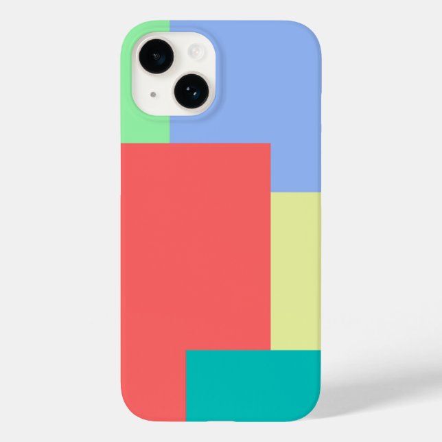 Minimalistische geometrische Farbblockfarben Case-Mate iPhone Hülle (Rückseite)