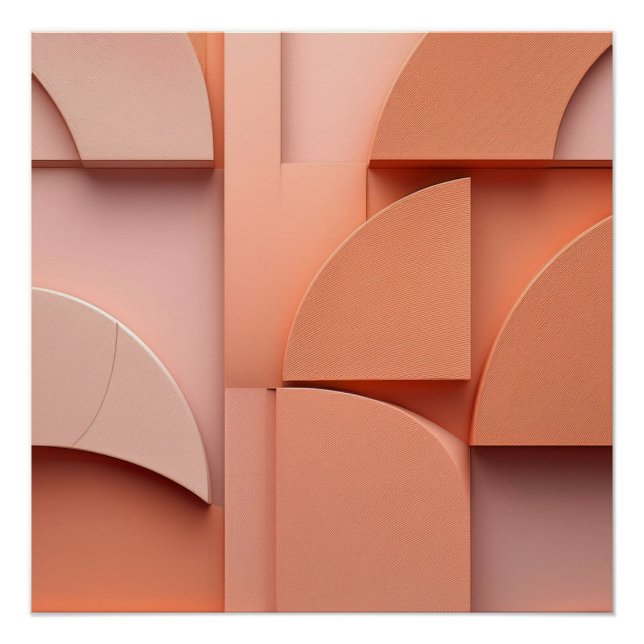 Minimalistische geometrische Formen - Moderne Abst Poster (Vorderseite)