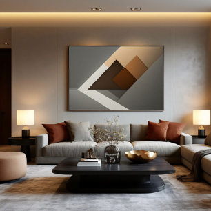 Minimalistische geometrische geschichtete Abstrakt Leinwanddruck