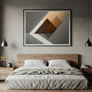 Minimalistische geometrische geschichtete Abstrakt Poster