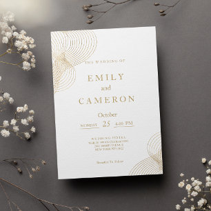 Minimalistische, geometrische Hochzeit Einladung