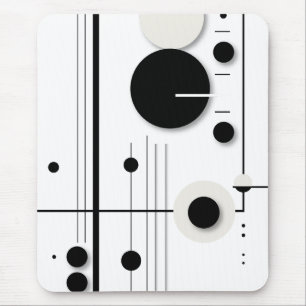 Minimalistische geometrische Rundkreissymfonie Mousepad