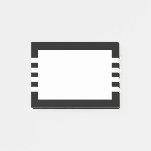 Minimalistische geometrische Schwarz-Weiß-Streifen Post-it Klebezettel