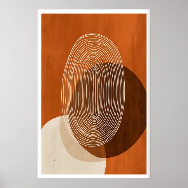 Minimalistische geometrische Wandkunst - Fließende Poster (Vorne)