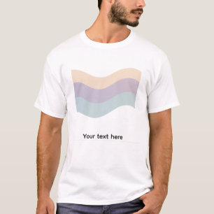 Minimalistische geometrische Wellen – Editierbare T-Shirt