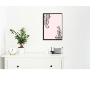 Minimalistische Gepard-Wandkunst   Modern  Poster