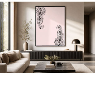 Minimalistische Gepard-Wandkunst Modern Poster