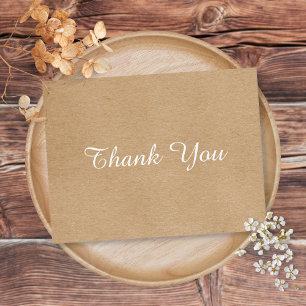 Minimalistische Geschäft-Danke-Rustik-Kraftpapier Postkarte