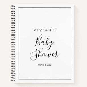 Minimalistische Geschenkliste für Babyduschen Notizbuch