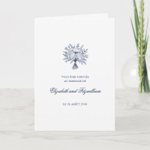 Minimalistische gezeichnete Bridal Bouquet Hochzei Einladung