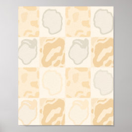 Minimalistische Gipsstruktur neutrale beige Wandku Poster