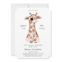 Minimalistische Giraffe Baby-Dusche