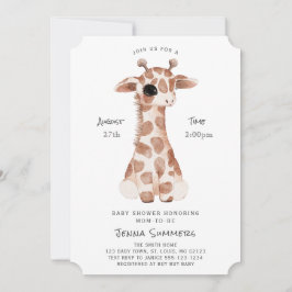 Minimalistische Giraffe Baby-Dusche Einladung