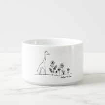 Minimalistische Giraffe Blume Kunst Zeichnend