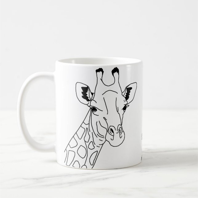 Minimalistische Giraffe Kaffeetasse (Links)