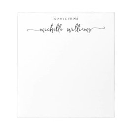 Minimalistische Girly Calligraphy Script-Note Notizblock