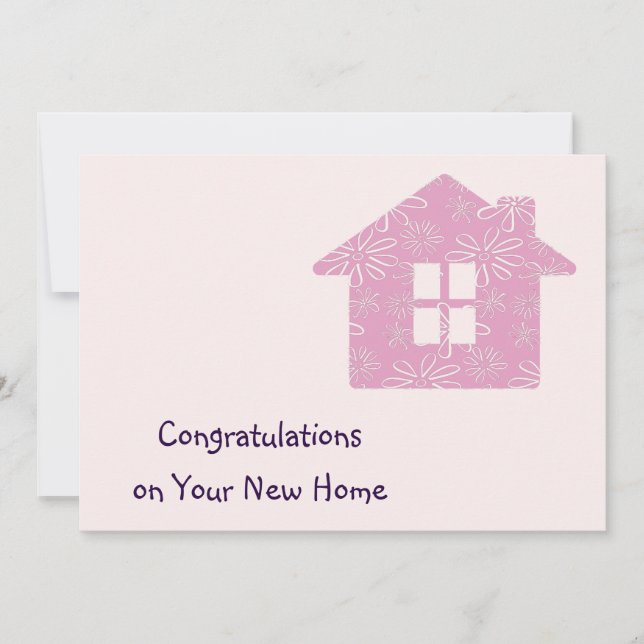 Minimalistische Glückwunsch auf Ihrer neuen Zuhaus Einladung (Vorderseite)