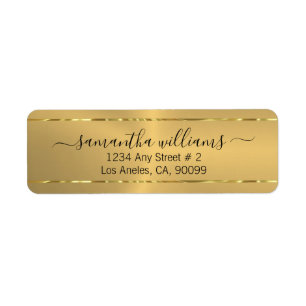 Minimalistische Gold Black Typografy Referrkarte