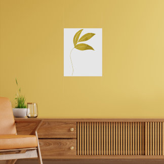 Minimalistische Gold-Blätter Poster