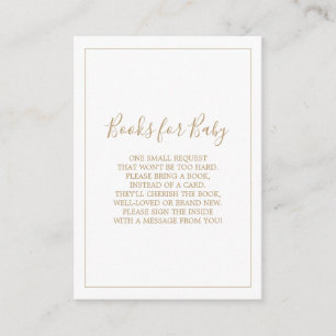 Minimalistische Gold Bücher für Baby Karte
