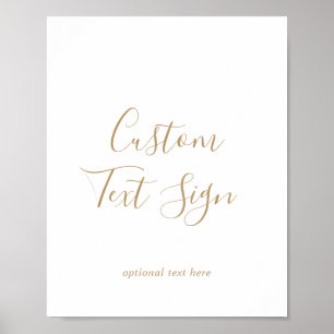 Minimalistische Gold Cards & Geschenke Benutzerdef Poster