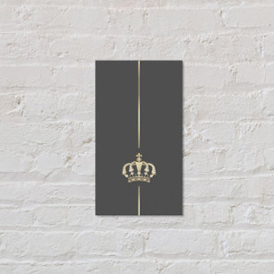 Minimalistische Gold Crown Business Card Visitenkarte