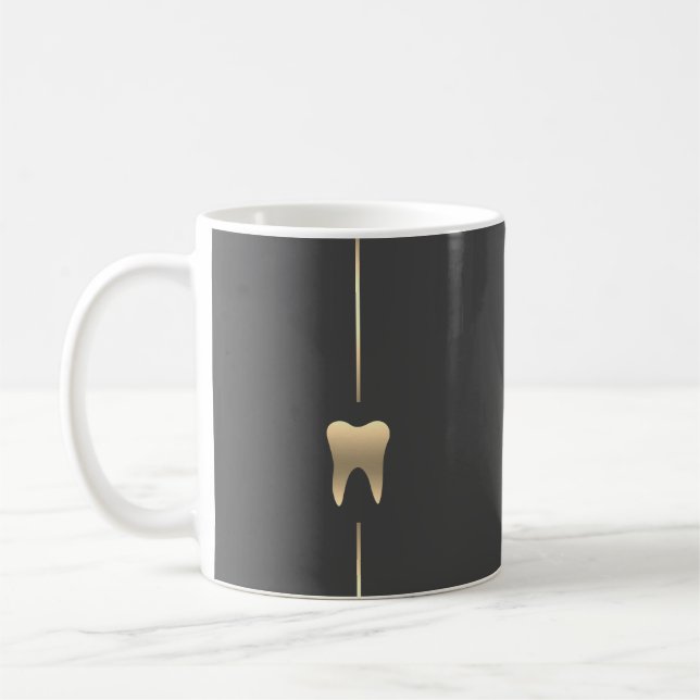 Minimalistische Gold Dental Coffee Tasse (Links)