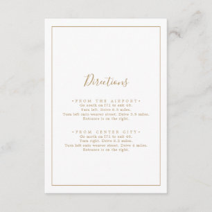 Minimalistische Gold Directors Enclosure Card Begleitkarte