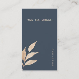 Minimalistische Gold Foliage-Visitenkarte Visitenkarte