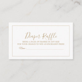 Minimalistische Gold-Windeln-Umlaufkarte Begleitkarte
