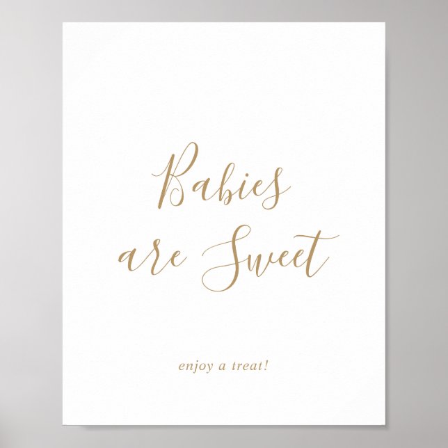 Minimalistische Goldbabys sind süß Genießen Sie ei Poster (Vorne)