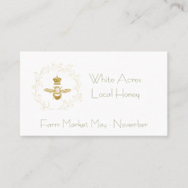Minimalistische Goldbiene und -krone Visitenkarte