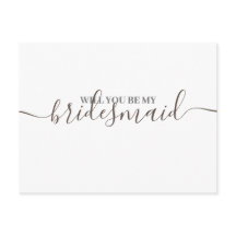 Minimalistische Golden Bridesmaid Hochzeit Einladu