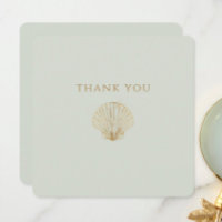 Minimalistische goldene Muschel-Stille-Sage-Hochze