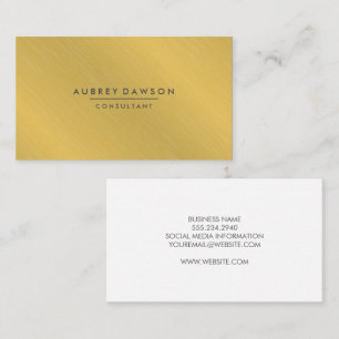 Minimalistische goldene Textur Visitenkarte