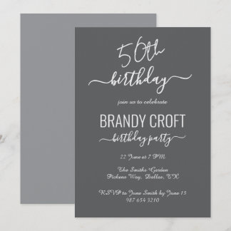 Minimalistische goldfarbige Typografie Geburtstags Einladung