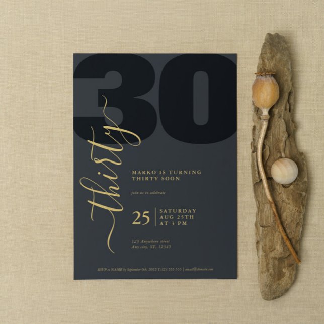 Minimalistische Goldkalligraphie - Einladungen zum (Von Creator hochgeladen)