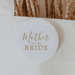 Minimalistische Goldmutter des Bride-Brautparty Button