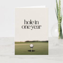 Minimalistische Golf-Geburtstagskarte für Männer Karte