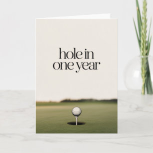 Minimalistische Golf-Geburtstagskarte für Männer Karte