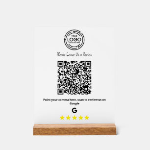 Minimalistische Google-Bewertungen Business Qr-Cod Acrylschild