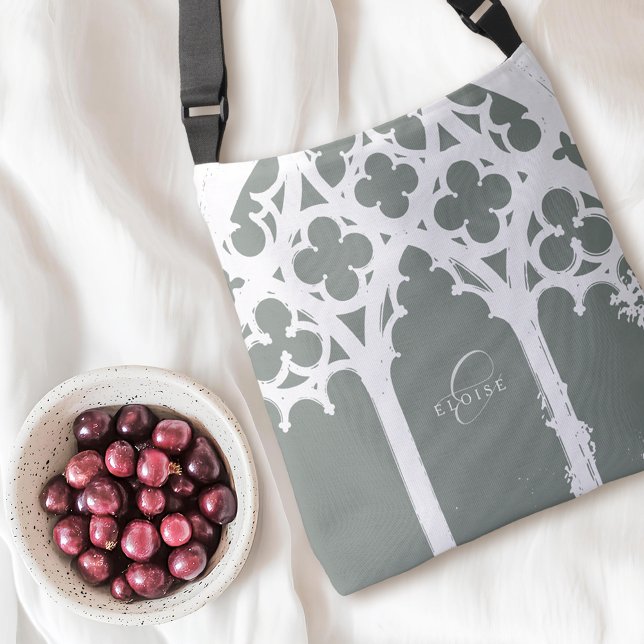 Minimalistische gotische Fensterkalligraphie Tragetaschen Mit Langen Trägern (Von Creator hochgeladen)