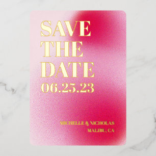 Minimalistische Gradient Save the Date Karte
